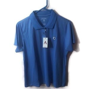 Antigua Womens Polo Blue Desert Dry Sz Lg